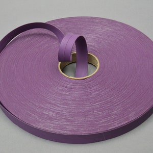 Violett 15mm italienischen Kunstleder flach gefaltet Band Trimmband Band Gürtel PU Vegan Mode Textil Schuhe Taschen Zubehör Cosplay DIY