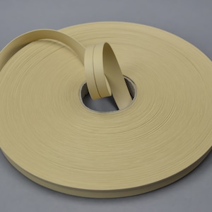 Creme 15mm Italienisches Kunstleder flach gefaltet Band BandBand Gürtel PU Vegan Mode Textil Schuhe Taschen Accessoires Cosplay DIY
