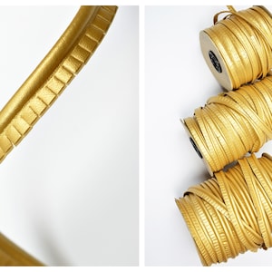 8mm Gold Satin twist cord, Gold decoration trim (5yards) Gold cord,braided  Shiny Cord Choker Thread Twine String Rope Piping Supplies