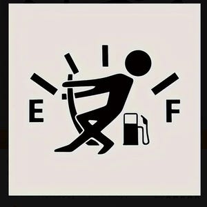 Funny Car Stickers, High Gas Consumption Decal Auto Fuel Can Cover Sticker, Universal Fuel Gage Empty Decal Car Exterior Accessories For Car