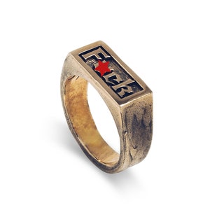 F*ck Bad Word Ring for Men Women | Bad Word Jewelry, Cuss Word Gifts, Brass Pinky Rings