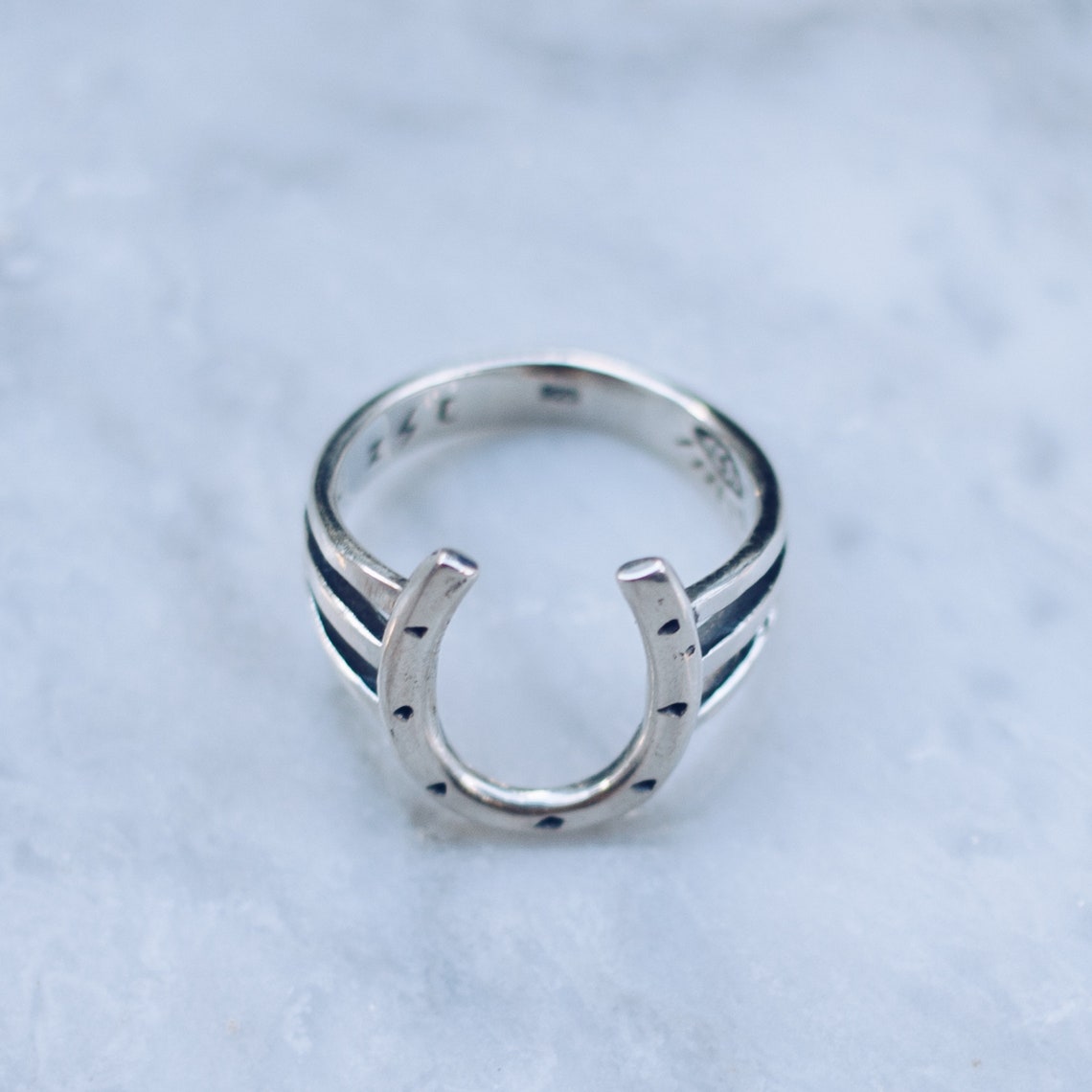 Horseshoe Ring 925 Sterling Silver Horse Shoe Ring Western Etsy