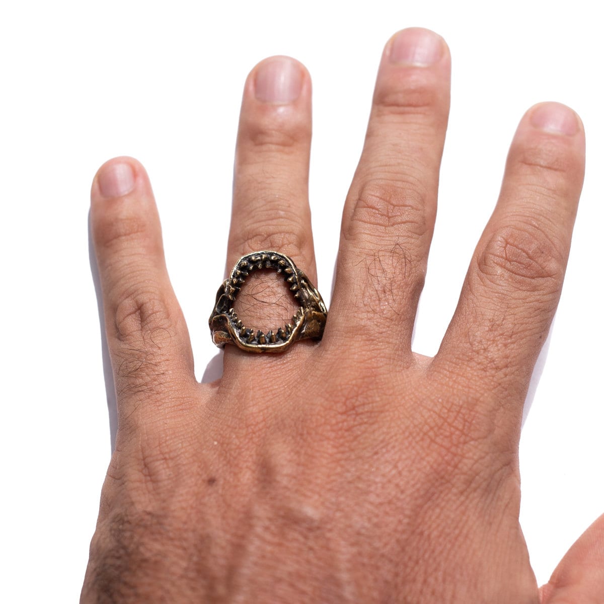 Shark Bite Ring Brass Vintage Shark Jaw Style Rings Hand Etsy
