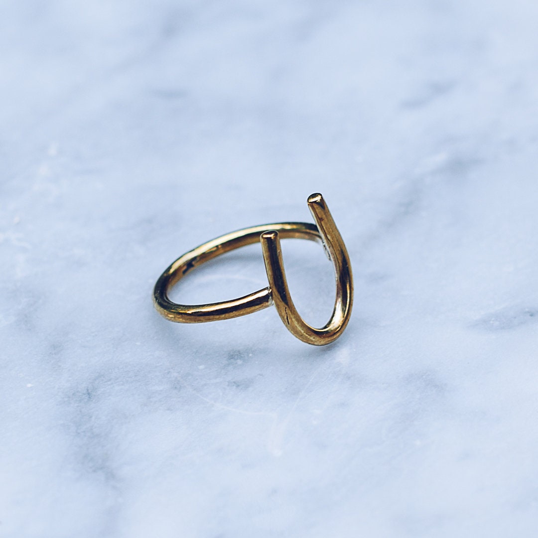 アクセサリー 706 union/Horse Shoe Ring(Brass) Brass Horseshoe Ring for Women | Womens Horse Shoe Ring