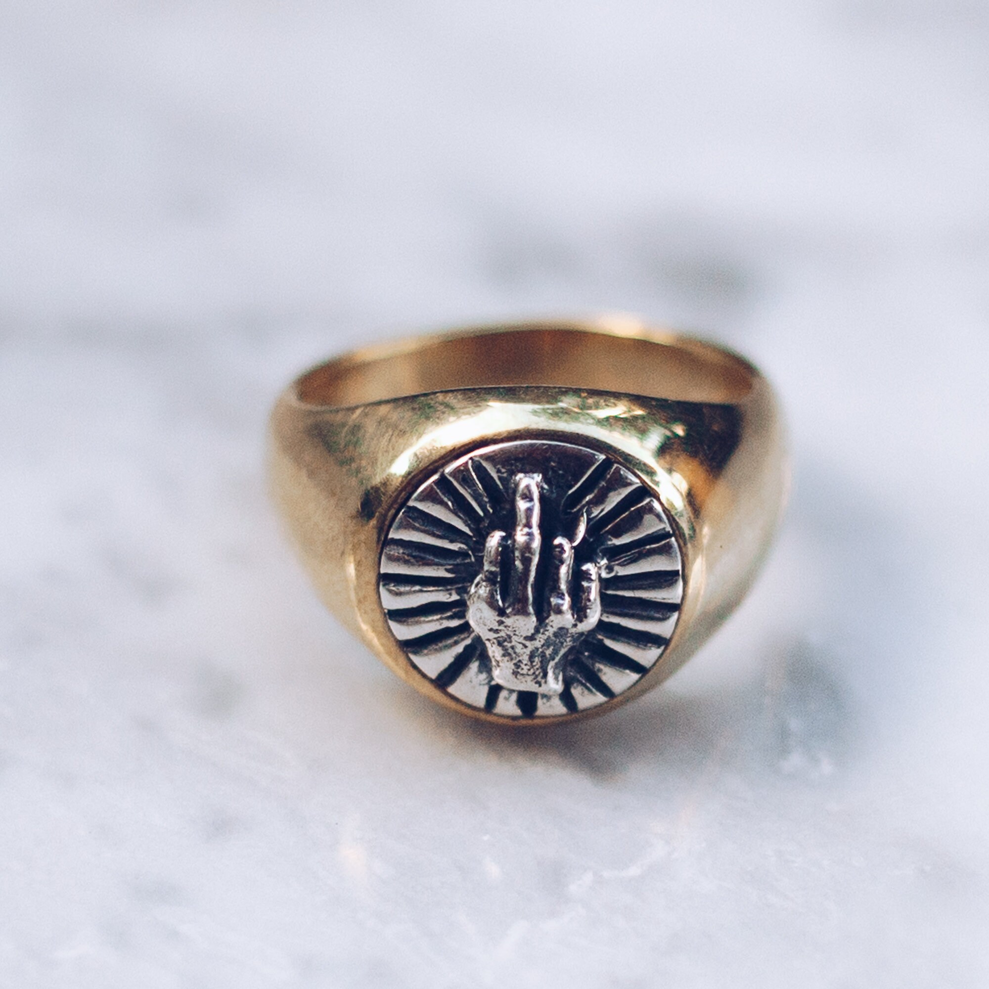 Mittelfinger Ring in Gold und Silber Grunge Ringe für Etsy.de