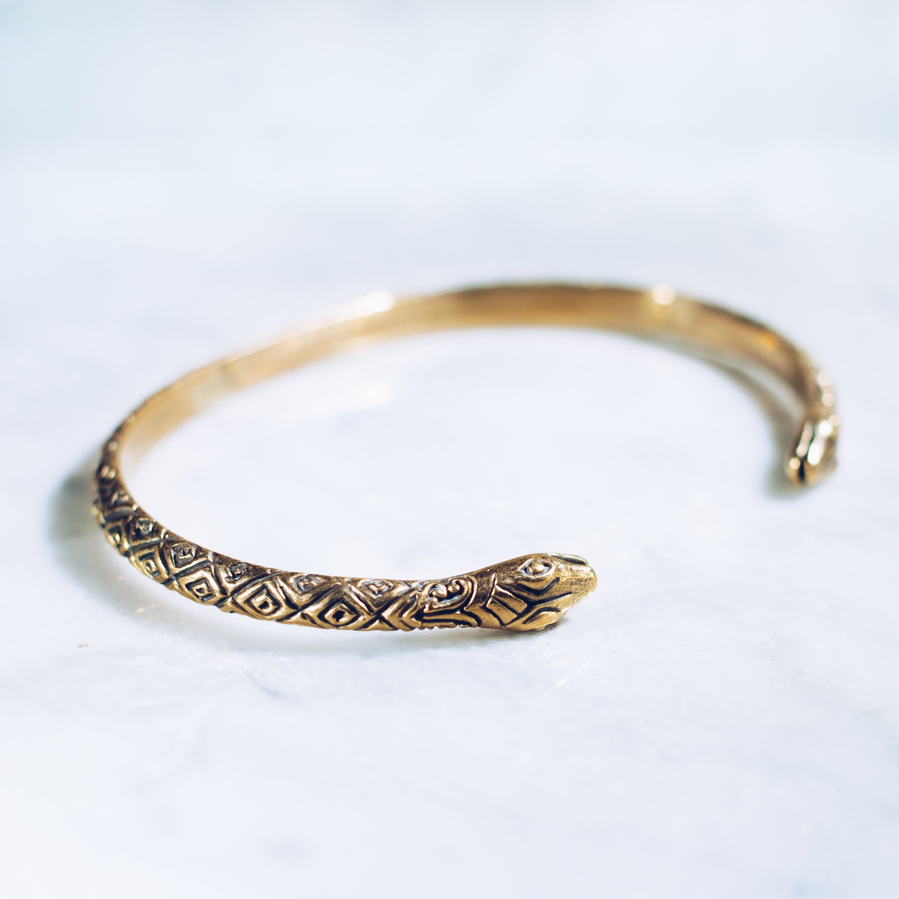 24K Gold Plated Snake Bracelet for Men and Women | Greek Mythology Jewelry, Coachella Bracelets