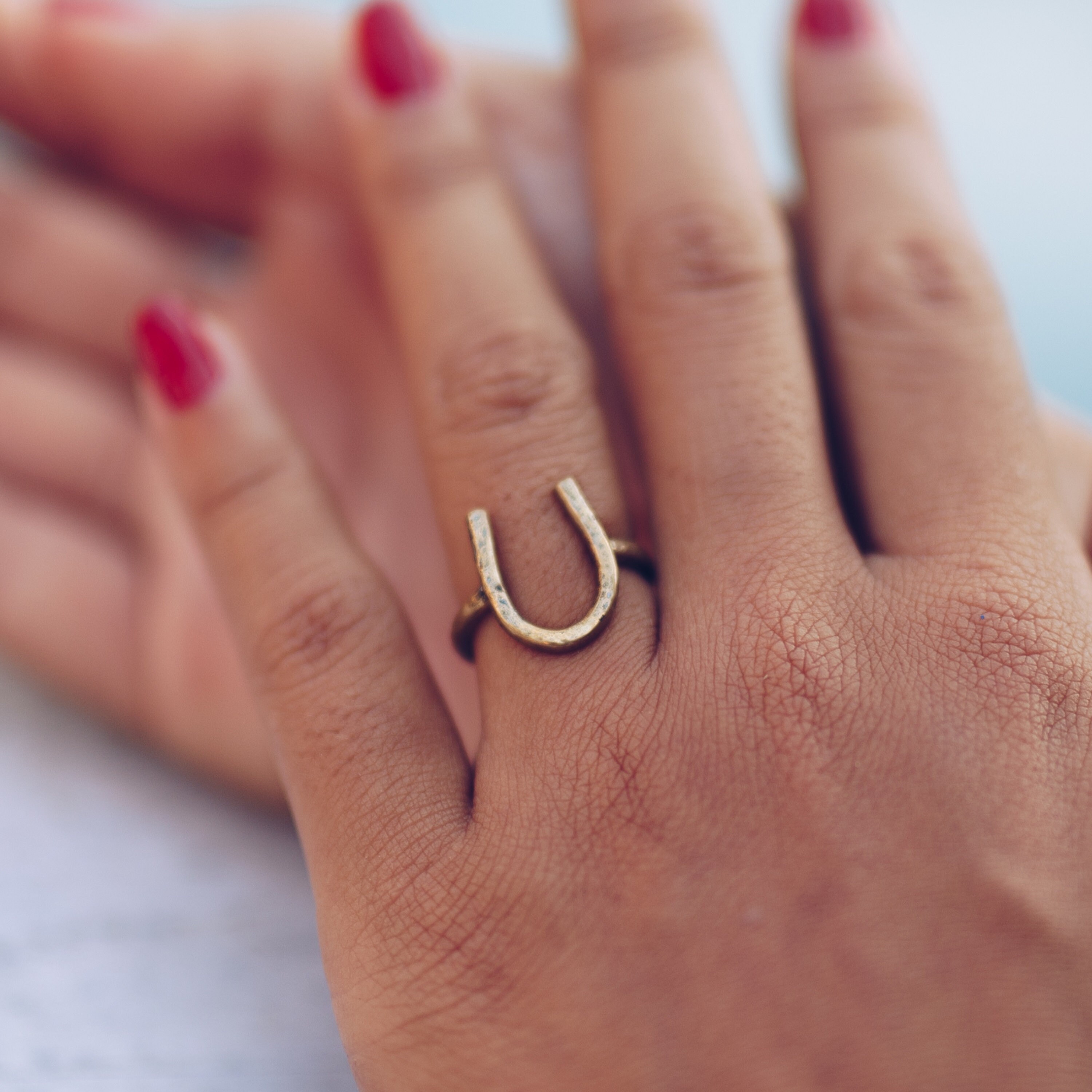 アクセサリー 706 union/Horse Shoe Ring(Brass) Brass Horseshoe Ring for Women | Womens Horse Shoe Ring