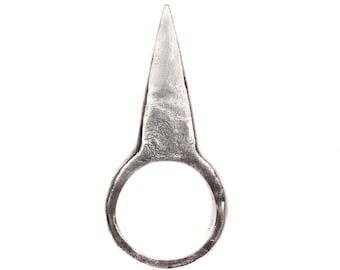 Silver Spike Ring, Gothic Ring, Heavy Metal Ring, Cool Rings, Rocker Ring, Brutalist Ring, Mens Jewelry, Punk Ring, Spiked | Ukra Medium
