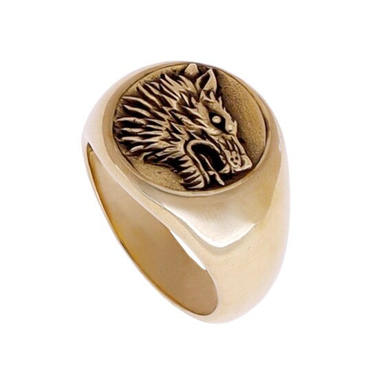 Wolf Ring for Men Game of Thrones Stark Wolf Cool Pinky Rings