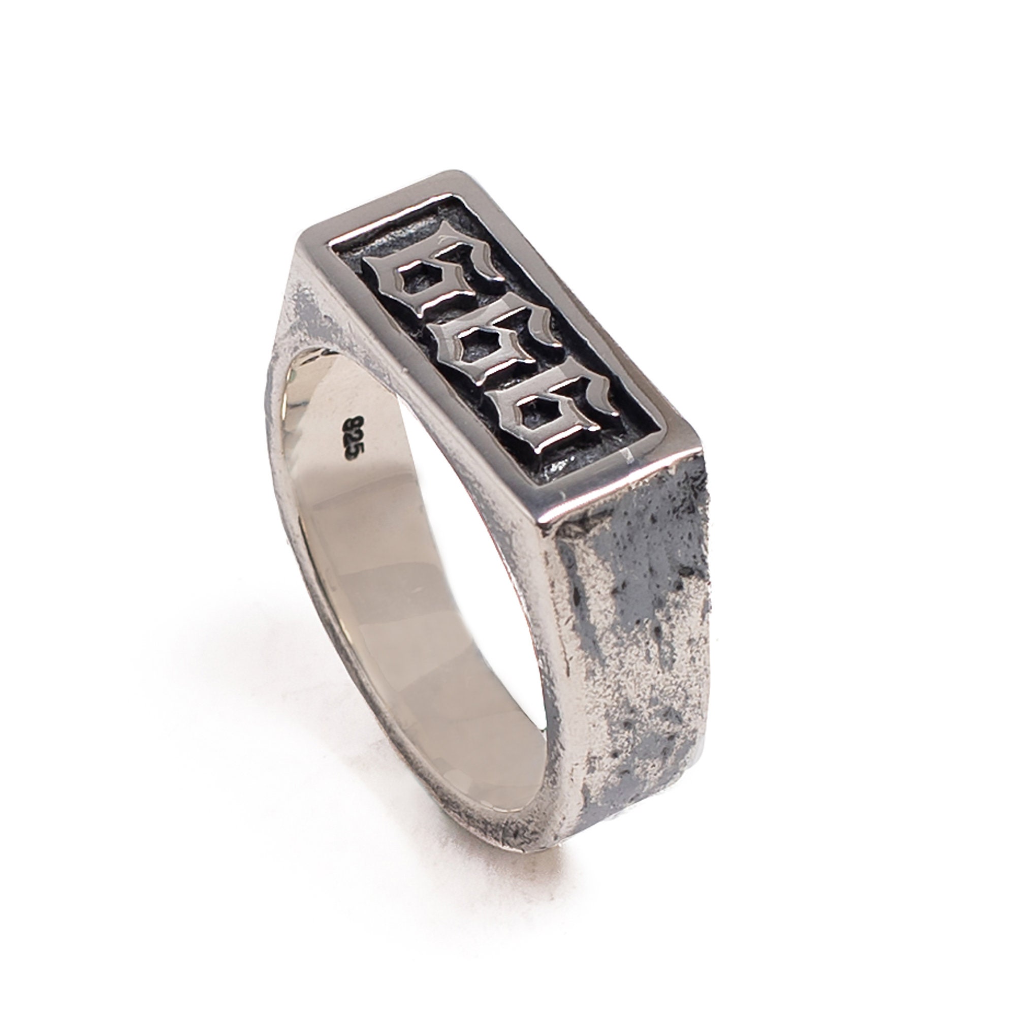 Silver 666 Ring for Men Women Devil Jewelry Satanic Gifts Cool