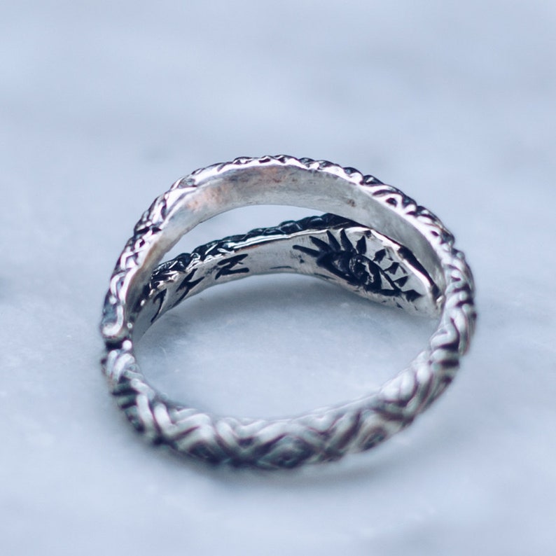 Mens and Womens Ring Size Snake Ring Men Gothic Rings for Women Cool Rings Silver Snake Ring