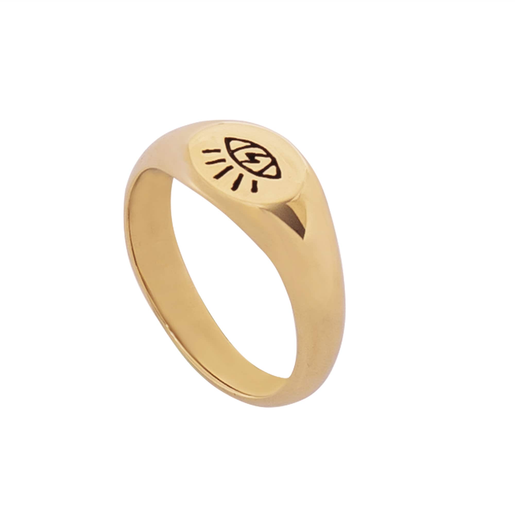 Seeing Eye Rings Evil Eye Ring, All Seeing Eye Ring, Brass Rings for Women, Mens Pinky ...