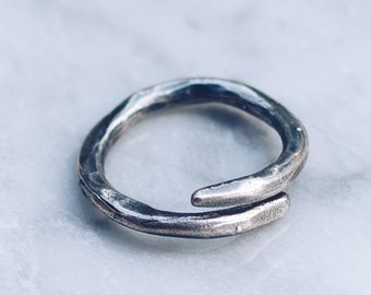 Rings for Women | Rings Minimal, Modern Ring for Women, Artistic Ring, Silver Band Ring, Mens and Womens Ring Size