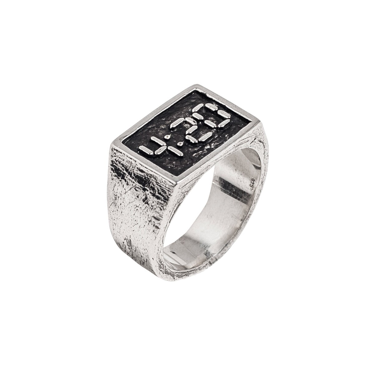 Men's 925 Sterling Silver Marijuana Leaf Ring - High Polish, Size 9, Cannabis Culture Jewelry