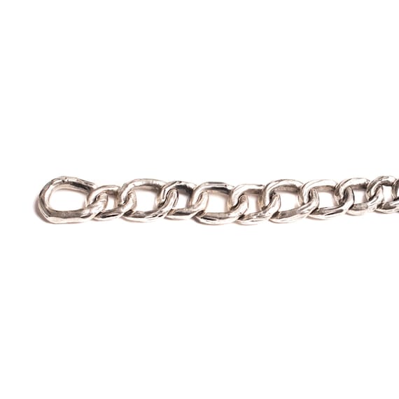 Chunky Sterling Silver Chain Bracelet, Mens Large Twisted