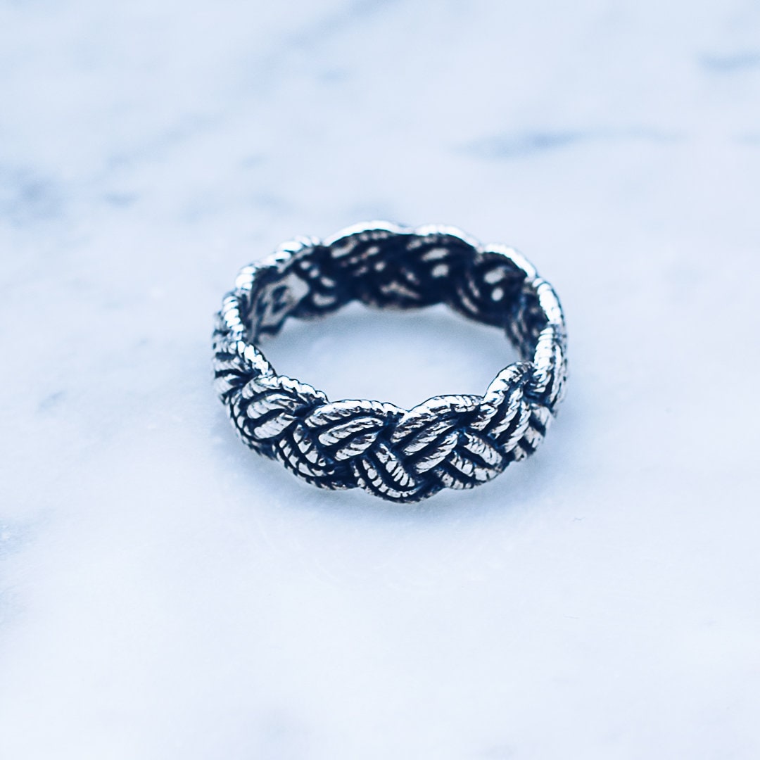 Western Wedding Bands Silver Western Twisted Rope Rings Etsy