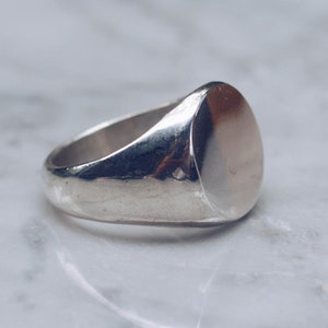 Herrenring Pinky, Vintage-Stil Ringe, Flaches Gesicht Ring, Sterling Silber Schmuck, Statement Ring, einfache Ring, minimalistischen Ring, JewelryLabBali