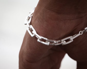 ★人気★【VINTAGE HOLLYWOOD】★Square Bold Chain Bracele.t★ VINTAGE HOLLYWOOD】Square Bold Chain Bracelet (VINTAGE