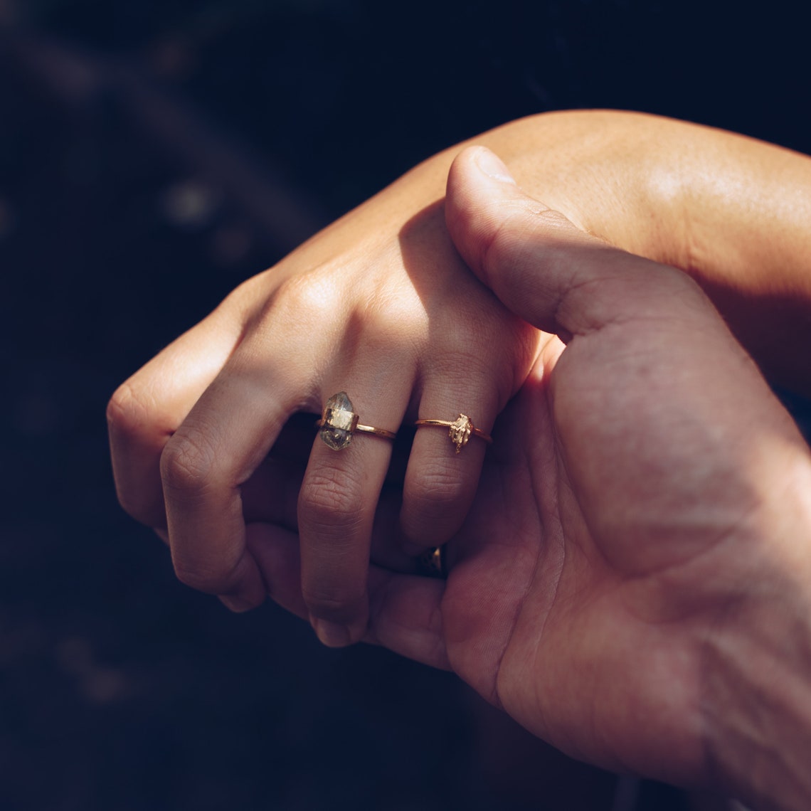 14K Gold Mittelfinger Ring Mode Ringe für Frauen Gold Ringe Etsy.de