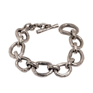 Chunky Chain Bracelet for Men Women Sterling Silver Large Thick Chunky Bracelet, Chain Link Bracelet image 6