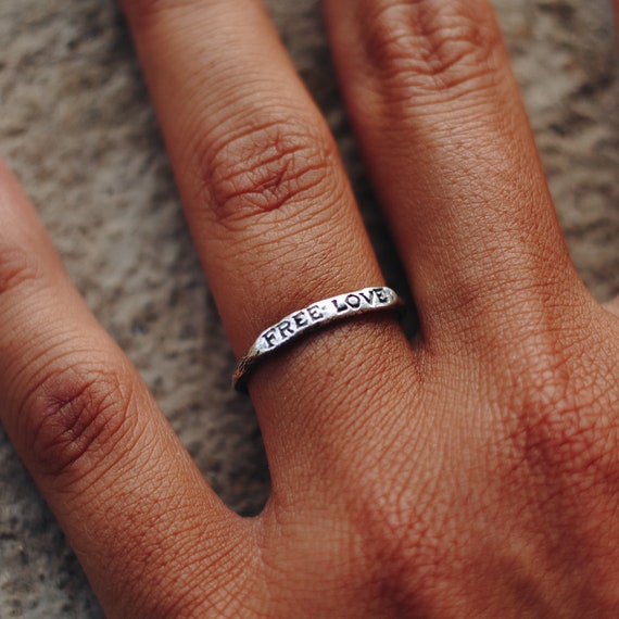 Love band rings in best sale silver