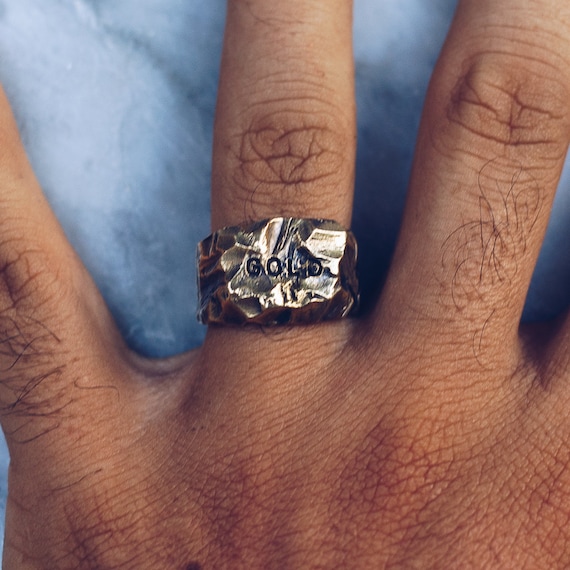 Brass Nugget Ring
