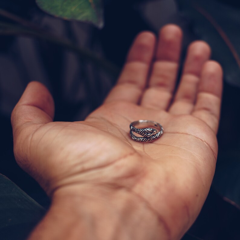 Mens and Womens Ring Size Snake Ring Men Gothic Rings for Women Cool Rings Silver Snake Ring