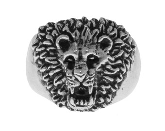 Lion Ring for Men and Women | Sterling Silver Lion Head Leo Jewelry, Pinky Ring for Men