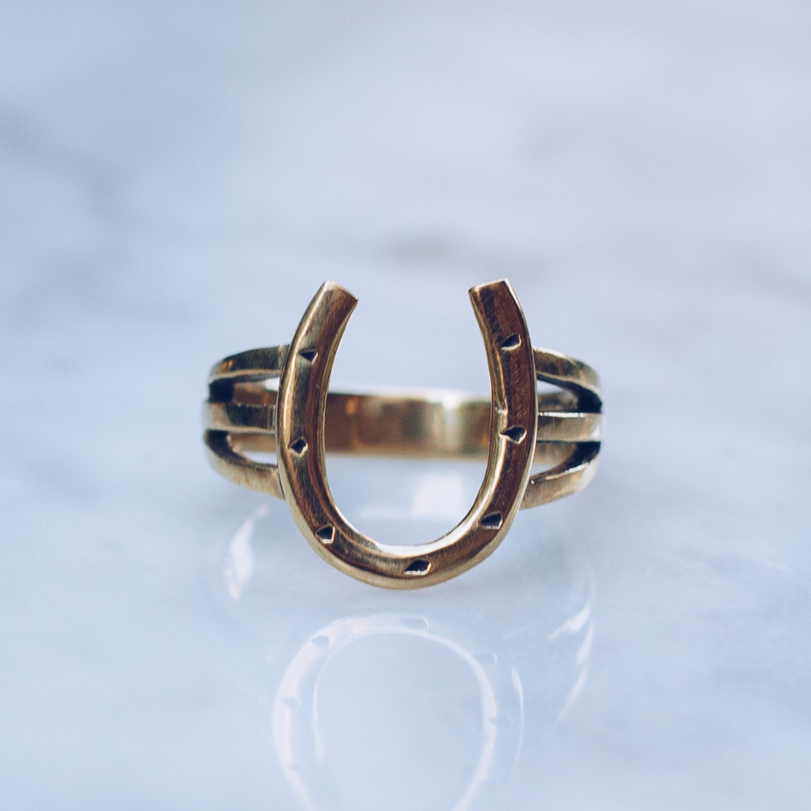 Horseshoe Ring Gold Mens Horseshoe Ring Western Rings for Etsy