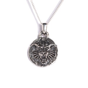 Panther Necklace Silver, Engraved Panther Pendant, Unisex Jewelry, Gothic Necklace for Her or Him, Birthday Gift Idea, Pendant with Chain
