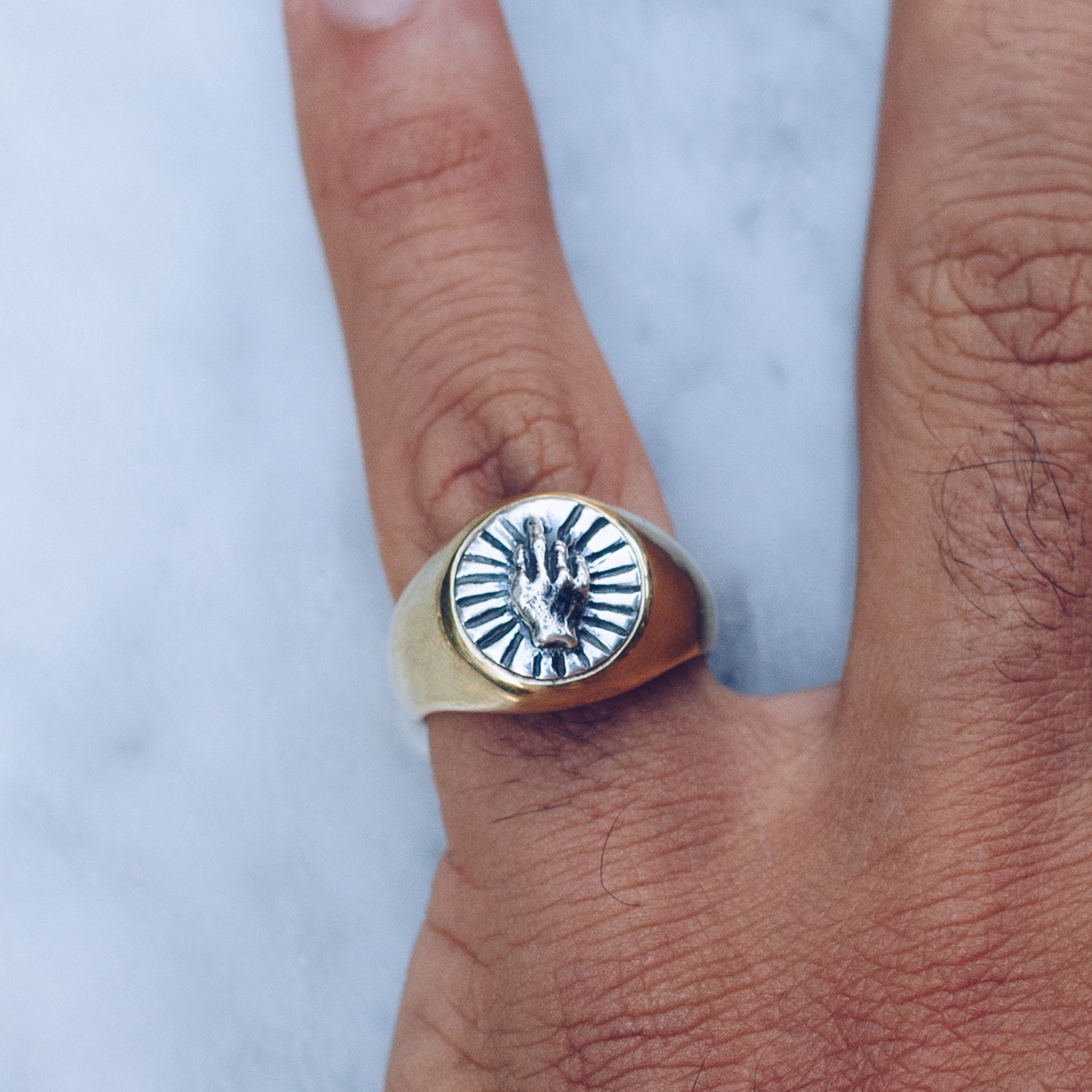 Mittelfinger Ring in Gold und Silber Grunge Ringe für Etsy