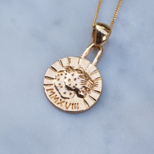 Jaguar Necklace | Jaguar Pendant Necklace, Gold Lion Necklace, 24 K Gold Plated Necklace, Mens and Womens Size