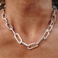 Large Paperclip Necklace, Chunky Chain Women, Sterling Silver Chain, Mens Choker Chain, Statement Chain, Unique Jewelry by JewelryLabBali product logo