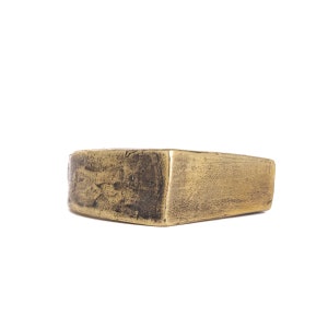 Brass Ring Mens, Rustic Ring, Brutalist Ring, Minimal Ring, Asymmetrical Ring, Abstract Brass Ring, Statement Ring, Flat Top Ring, Jewelry