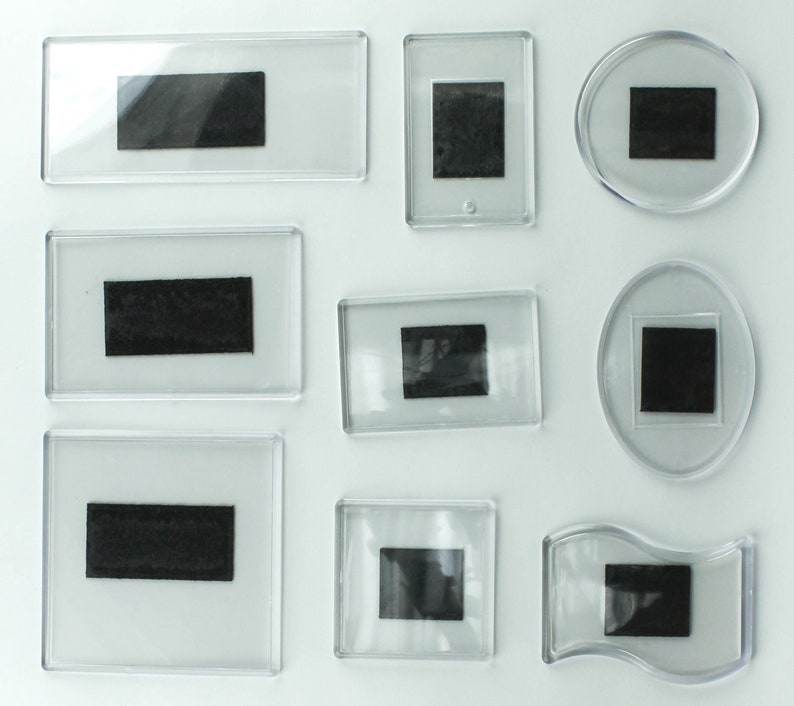 SUPER SET fridge magnet for your own printing or drawing insert on plain or photo paper DIY acrylic blank clear transparent plastic Frame