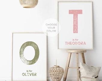 Custom Color Name Print, Choose Your Color Printable Name Art, Nursery, Boys Name Wall Art, Girls Name Art, DIGITAL DOWNLOAD