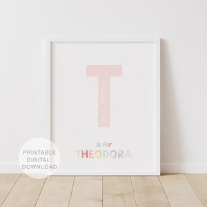 Rainbow Personalized Name Print, Printable Wall Art, Rainbow Decor, Custom Name Print, Nursery Decor, Girls Room Decor, DIGITAL DOWNLOAD
