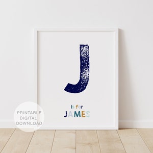 Personalized Name Print, Printable Name Art, Printable Wall Art, Boys Name Print, Playroom Decor ...