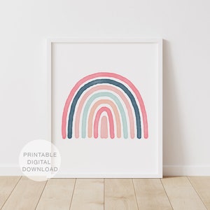 Rainbow Art Print, Printable Wall Art, Rainbow Nursery Decor, Kids Room Wall Art, Rainbow Baby Printable, Nursery Art, DIGITAL DOWNLOAD