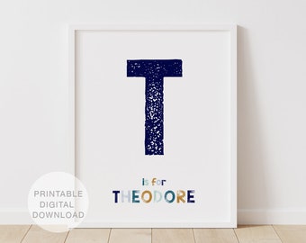Personalized Name Print, Printable Name Art, Printable Wall Art, Boys Name Print, Playroom Decor, Nursery Decor, DIGITAL DOWNLOAD