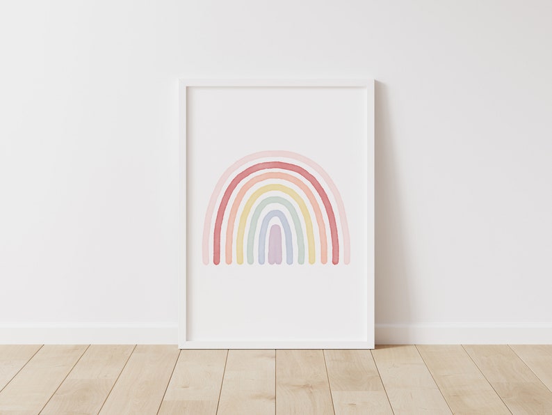 Neutral Rainbow Wall Art Set of 3 You Are My Sunshine Etsy