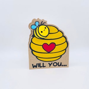 Bee Mine Valentine Valentine’s Day Handmade Greeting Card
