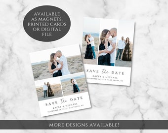 Save the Date Picture Collage Style - Magnets, Printed Cards, or Digital File