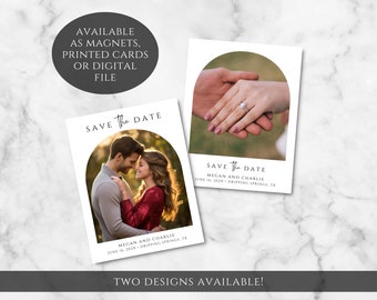 Save the Date Archway Photo / Picture Magnets, Printed Cards or Digital File