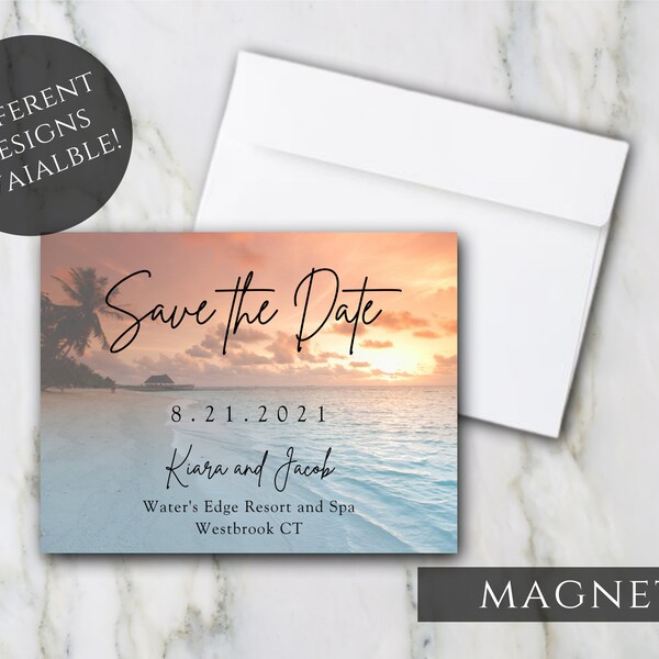 Beach Save the Date Etsy