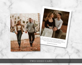 Two-Sided Save the Date Printed Photo Cards