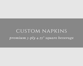 Custom Printed Napkins | 3-ply Full Color Printed 4.75" Sq