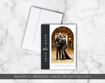 Save the Date Photo / Picture Classy Archway Style - Magnets, Printed Cards, or Digital File