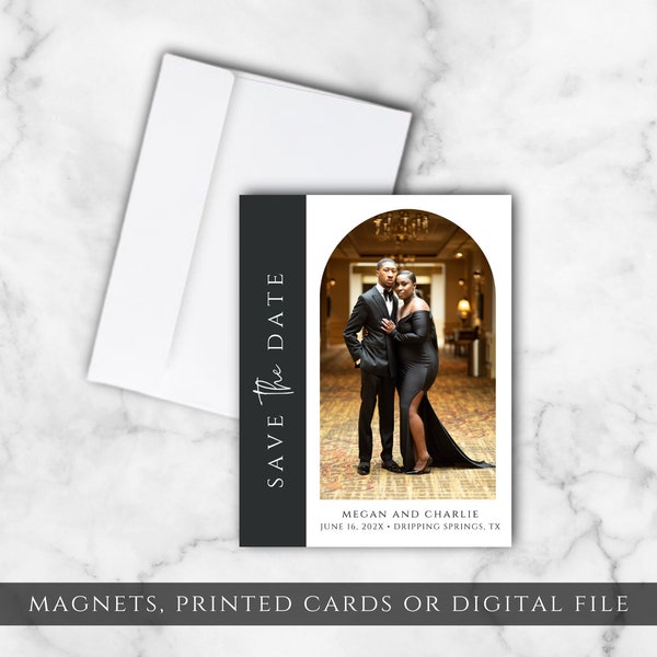 Save the Date Photo / Picture Classy Archway Style - Magnets, Printed Cards, or Digital File