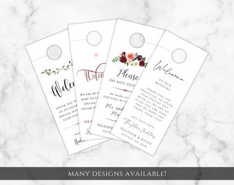 Wedding Hotel Door Hangers